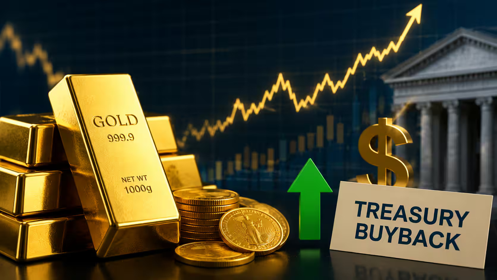 GOLD REMAINS ABOVE $4,500 AS A WEAKER DOLLAR AND TREASURY BUYBACKS DRIVE WEEKLY GAINS.